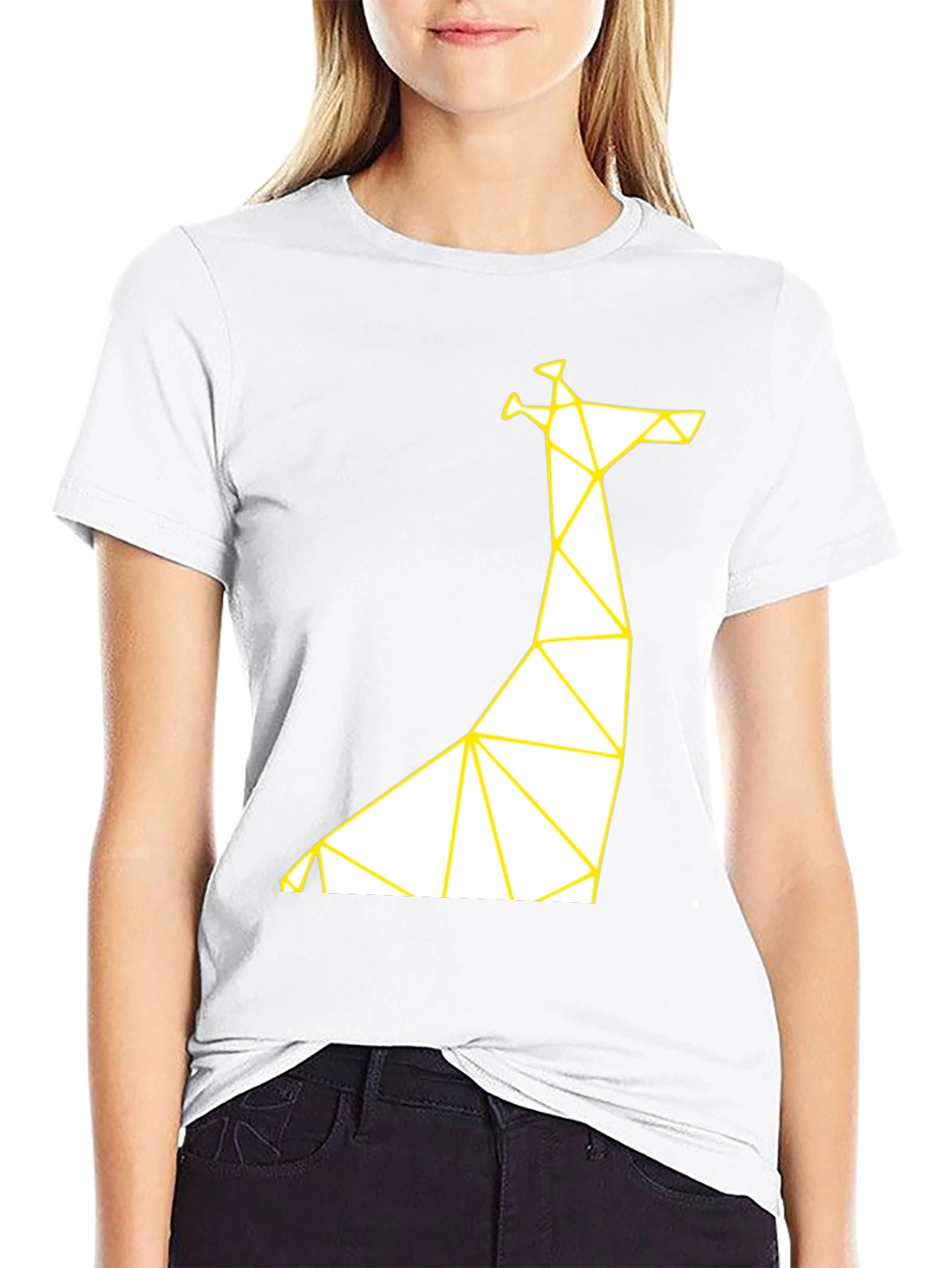 Geometric Giraffe T-Shirt - Modern Graphic Tee