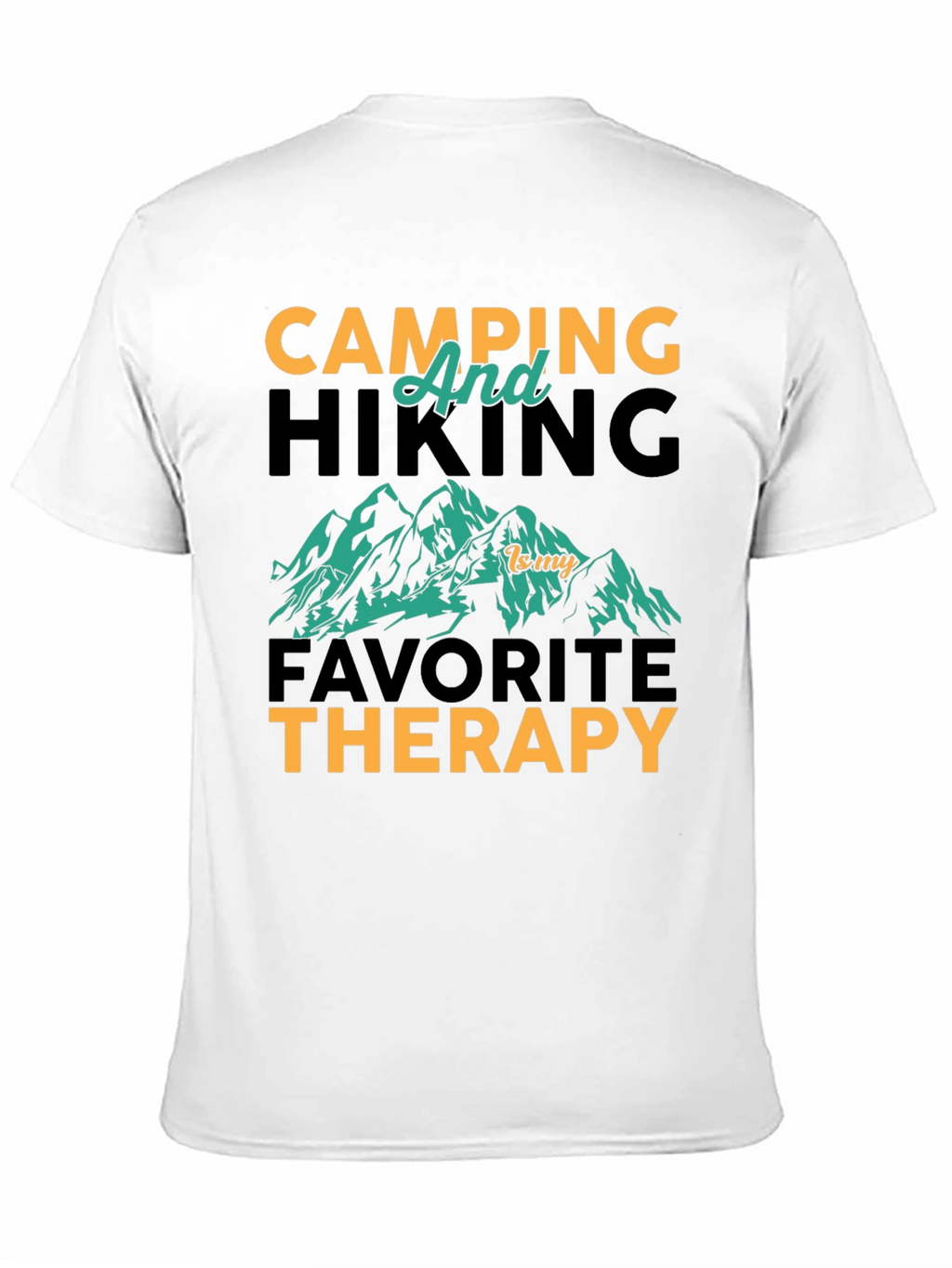 Camping Hiking Therapy Graphic Tee