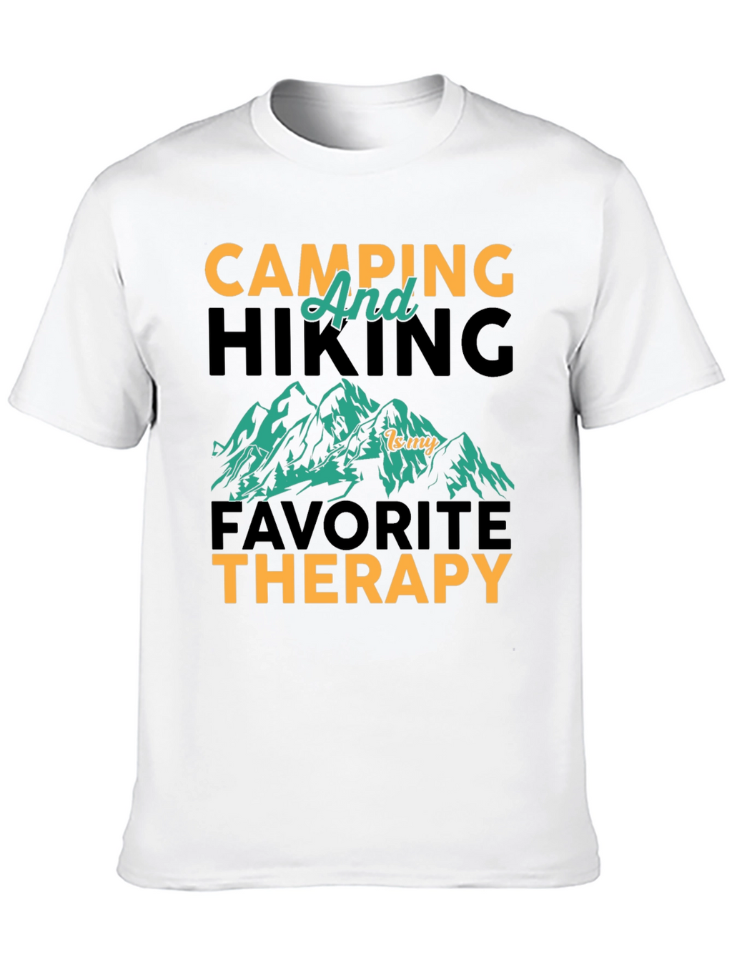 Camping Hiking Therapy Graphic Tee