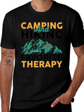 Camping Hiking Therapy Graphic Tee