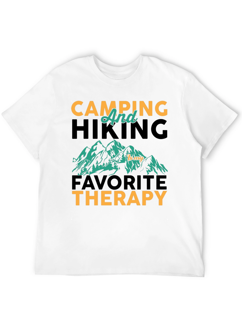 Camping Hiking Therapy Graphic Tee