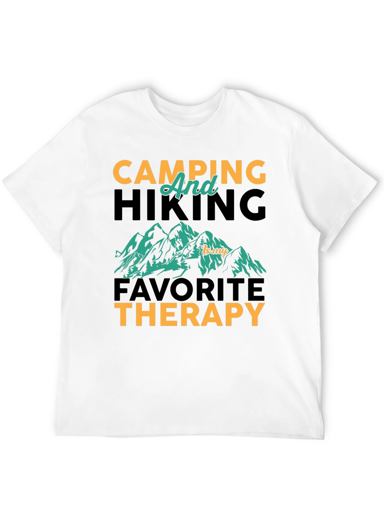 Camping Hiking Therapy Graphic Tee