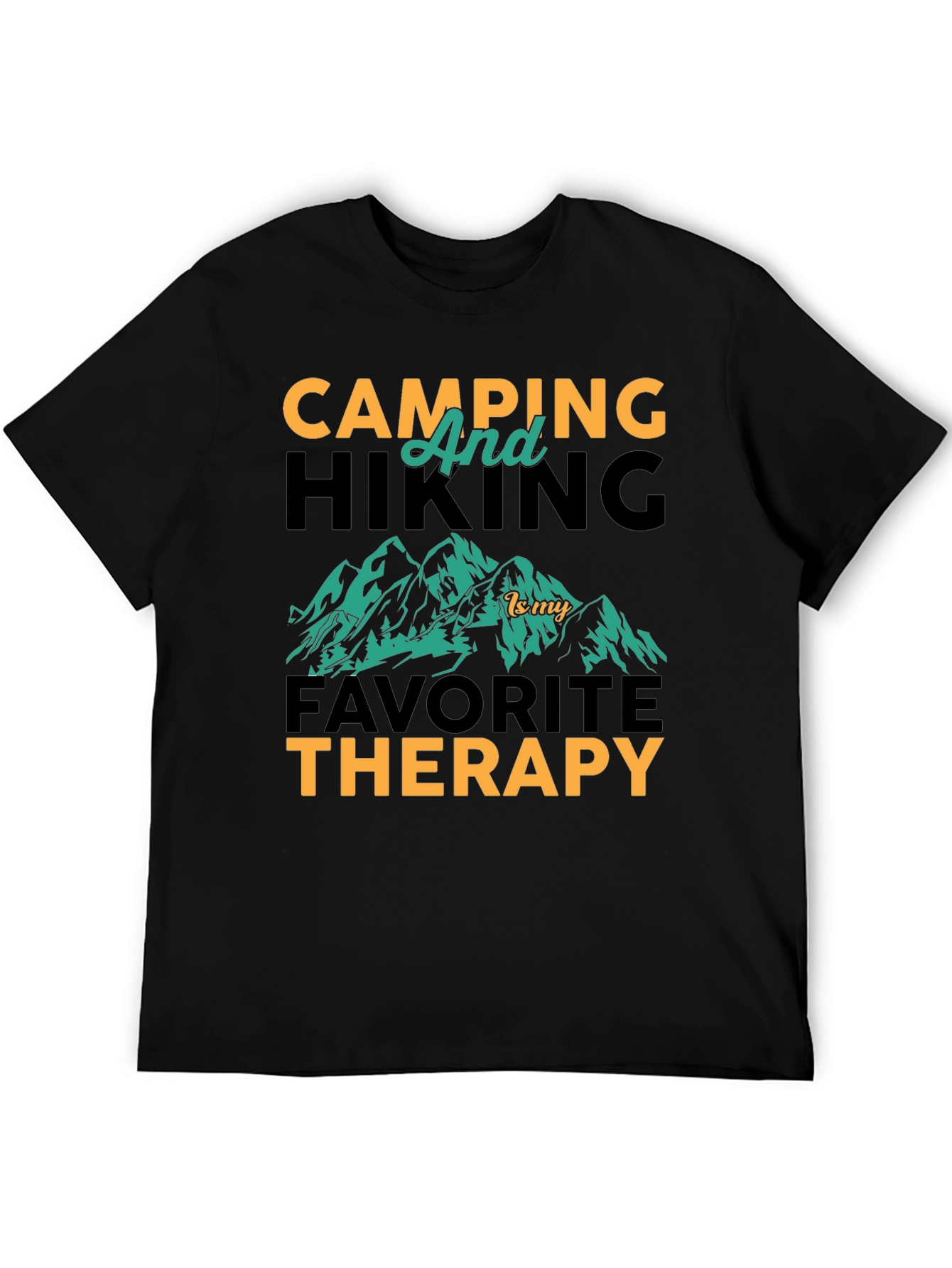 Camping Hiking Therapy Graphic Tee