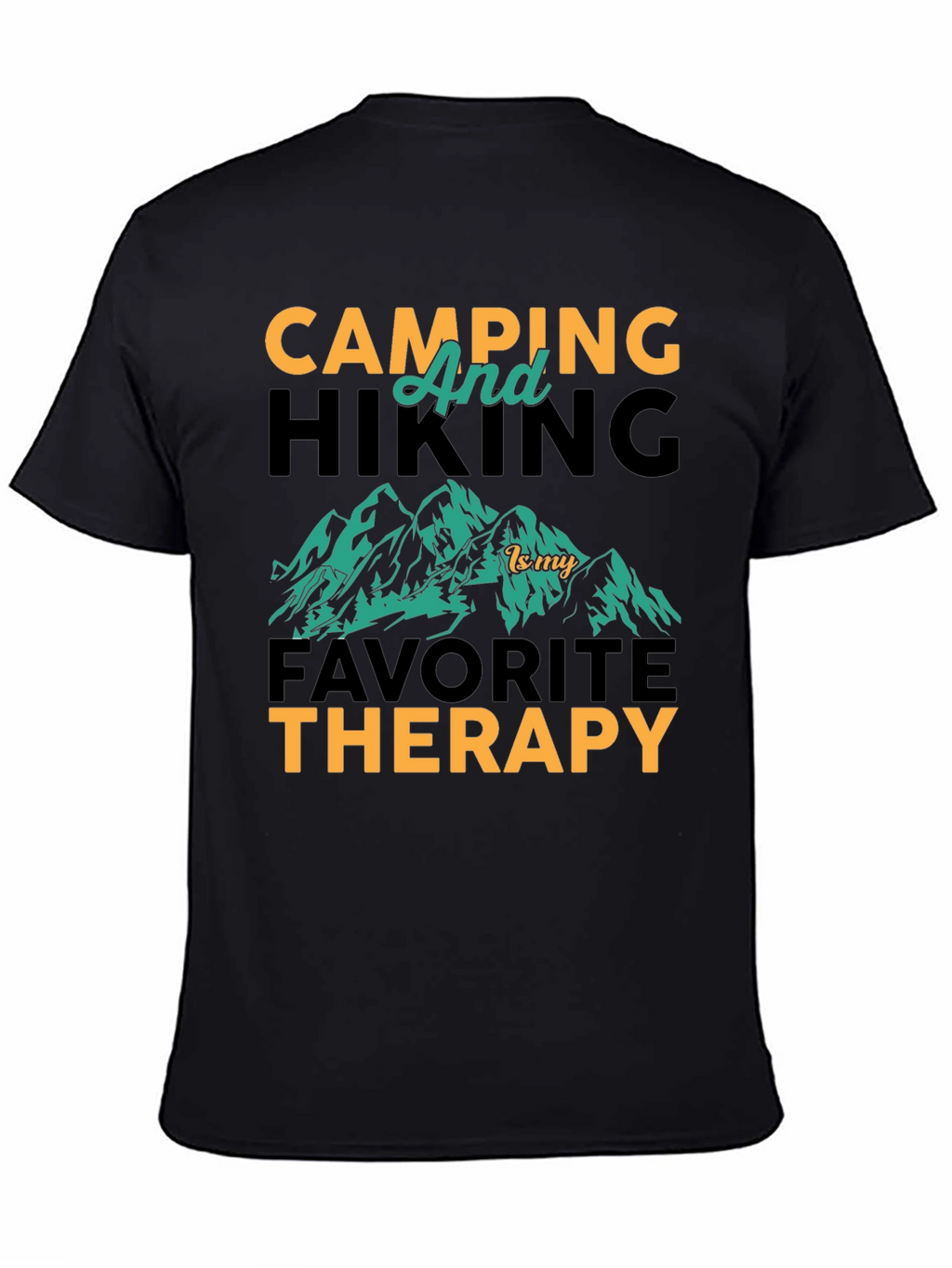 Camping Hiking Therapy Graphic Tee