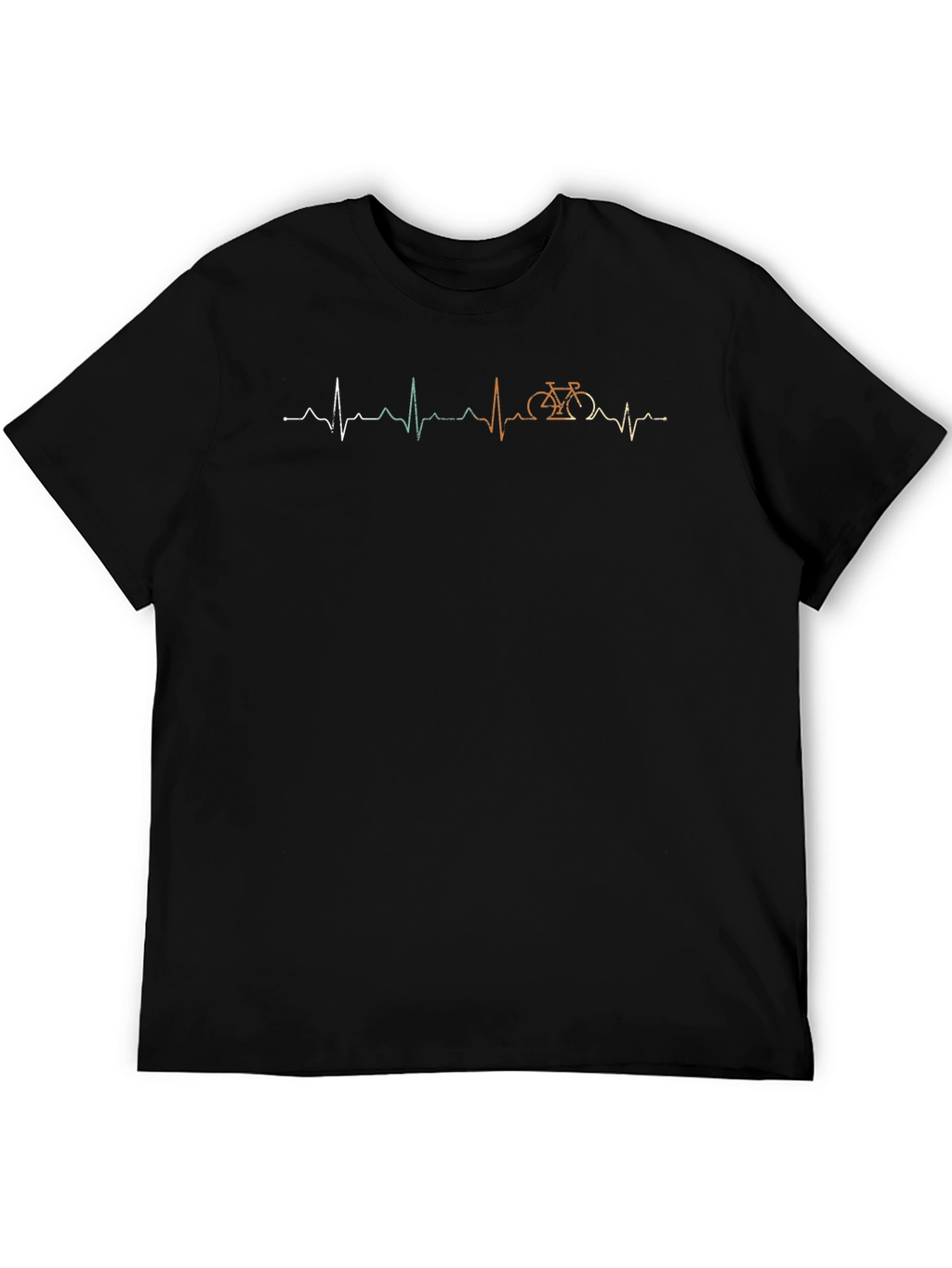 Heartbeat Bicycle T-Shirt - Black