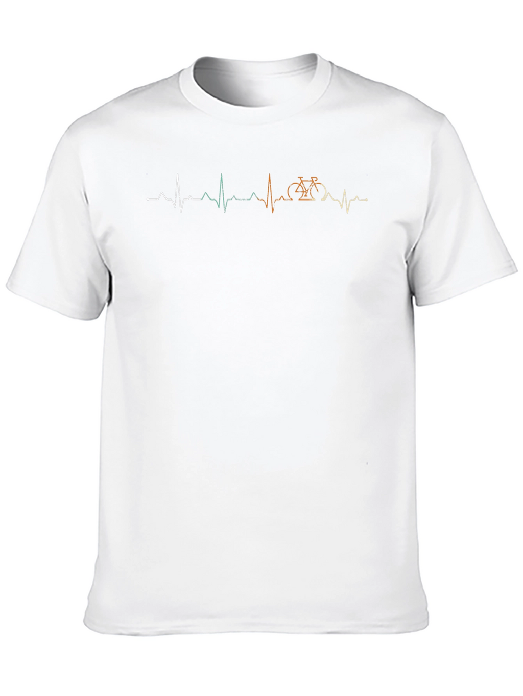 Heartbeat Bicycle T-Shirt - Black