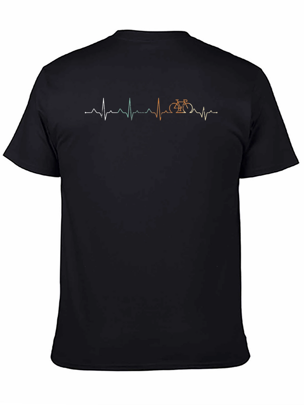 Heartbeat Bicycle T-Shirt - Black