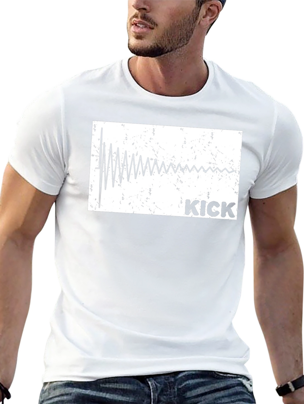 Kick Drum Sound Wave Graphic T-Shirt