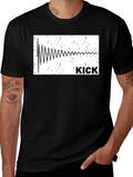 Kick Drum Sound Wave Graphic T-Shirt