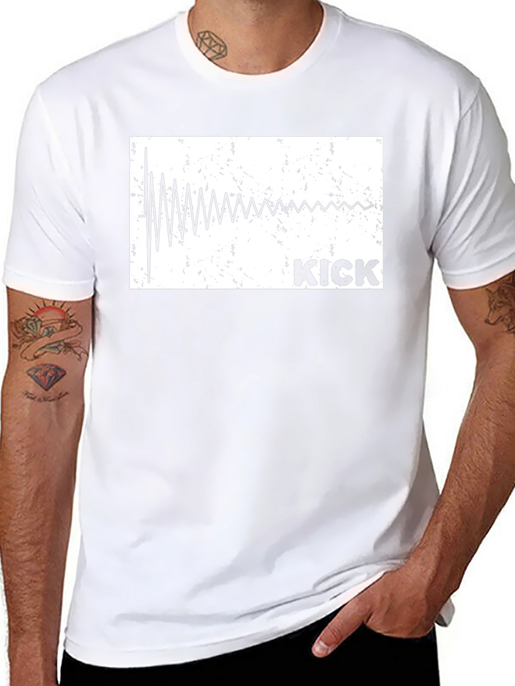 Kick Drum Sound Wave Graphic T-Shirt
