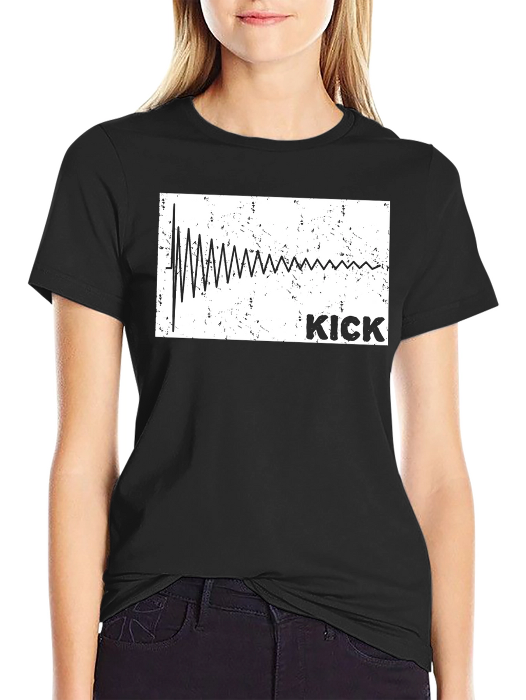 Kick Drum Sound Wave Graphic T-Shirt