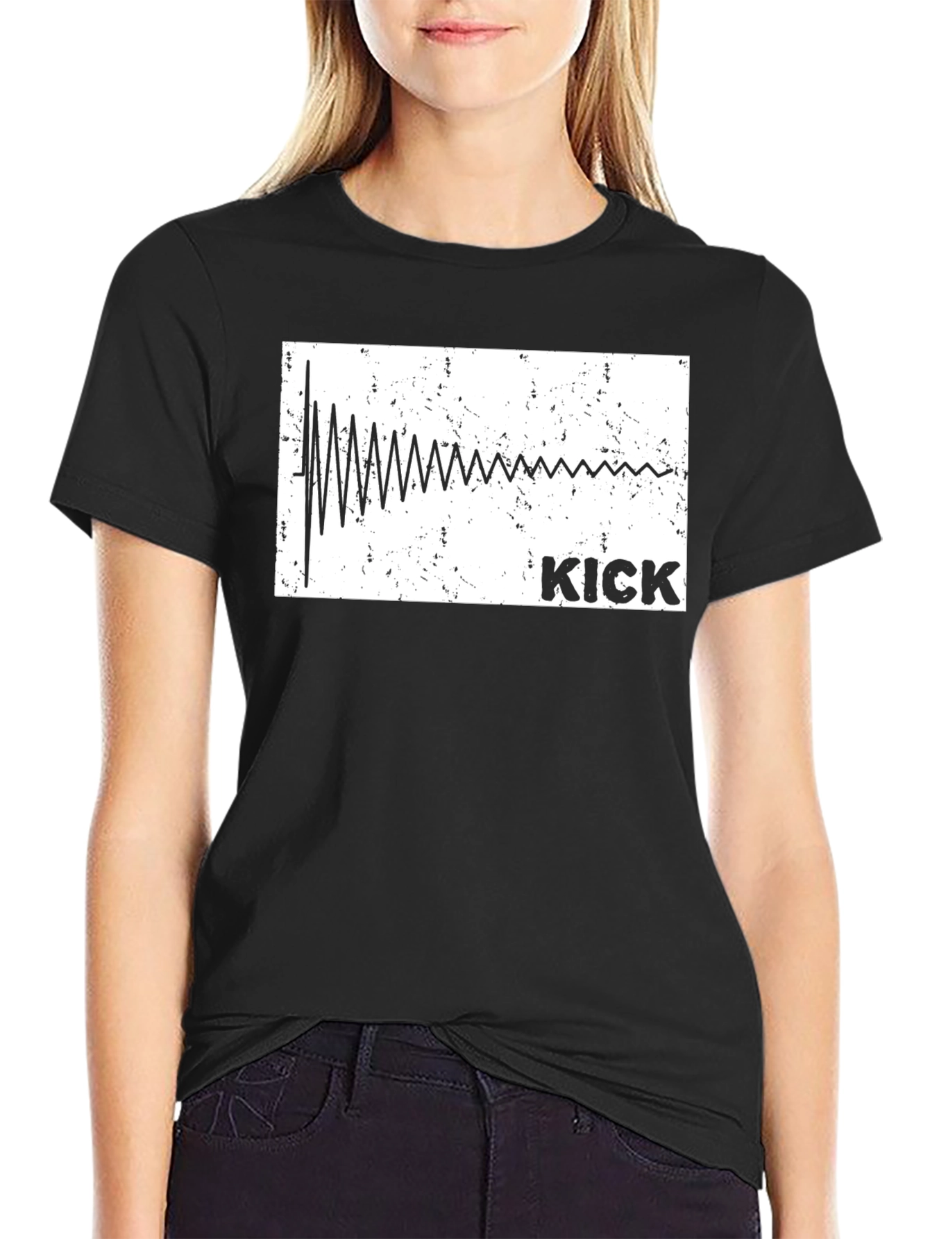 Kick Drum Sound Wave Graphic T-Shirt