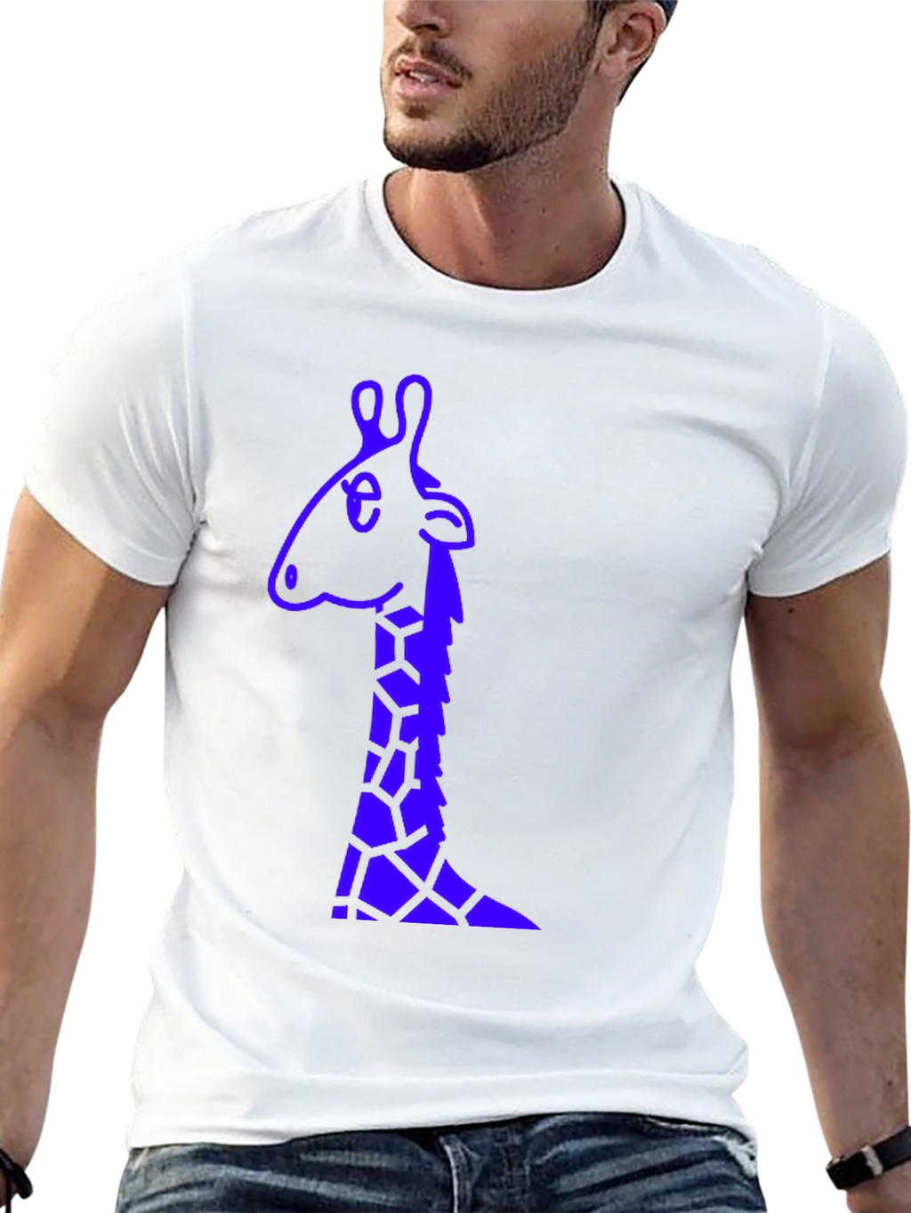 Giraffe Graphic T-Shirt - Mens Black Tee