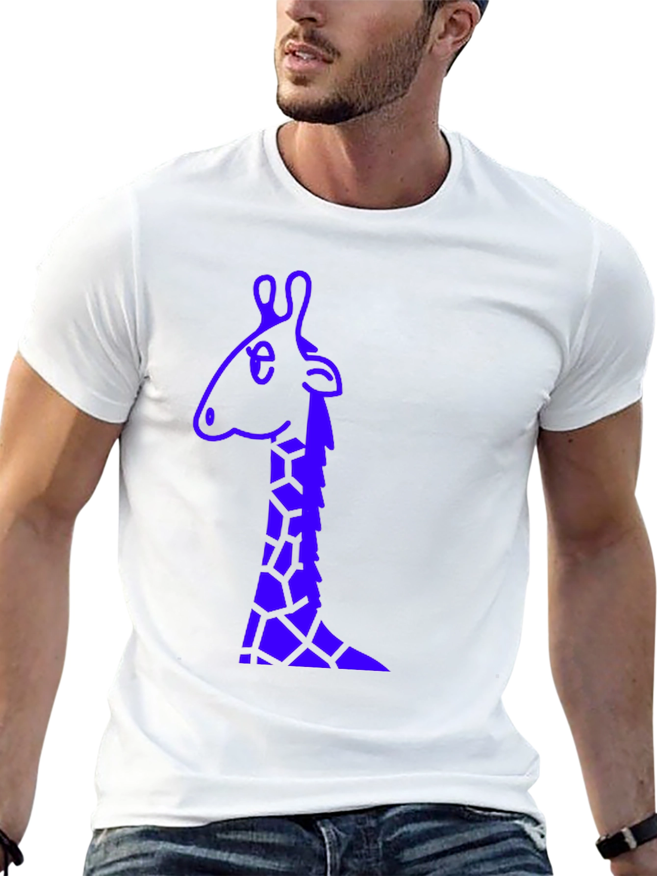 Giraffe Graphic T-Shirt - Mens Black Tee