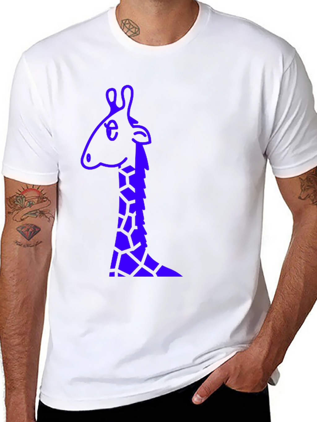 Giraffe Graphic T-Shirt - Mens Black Tee