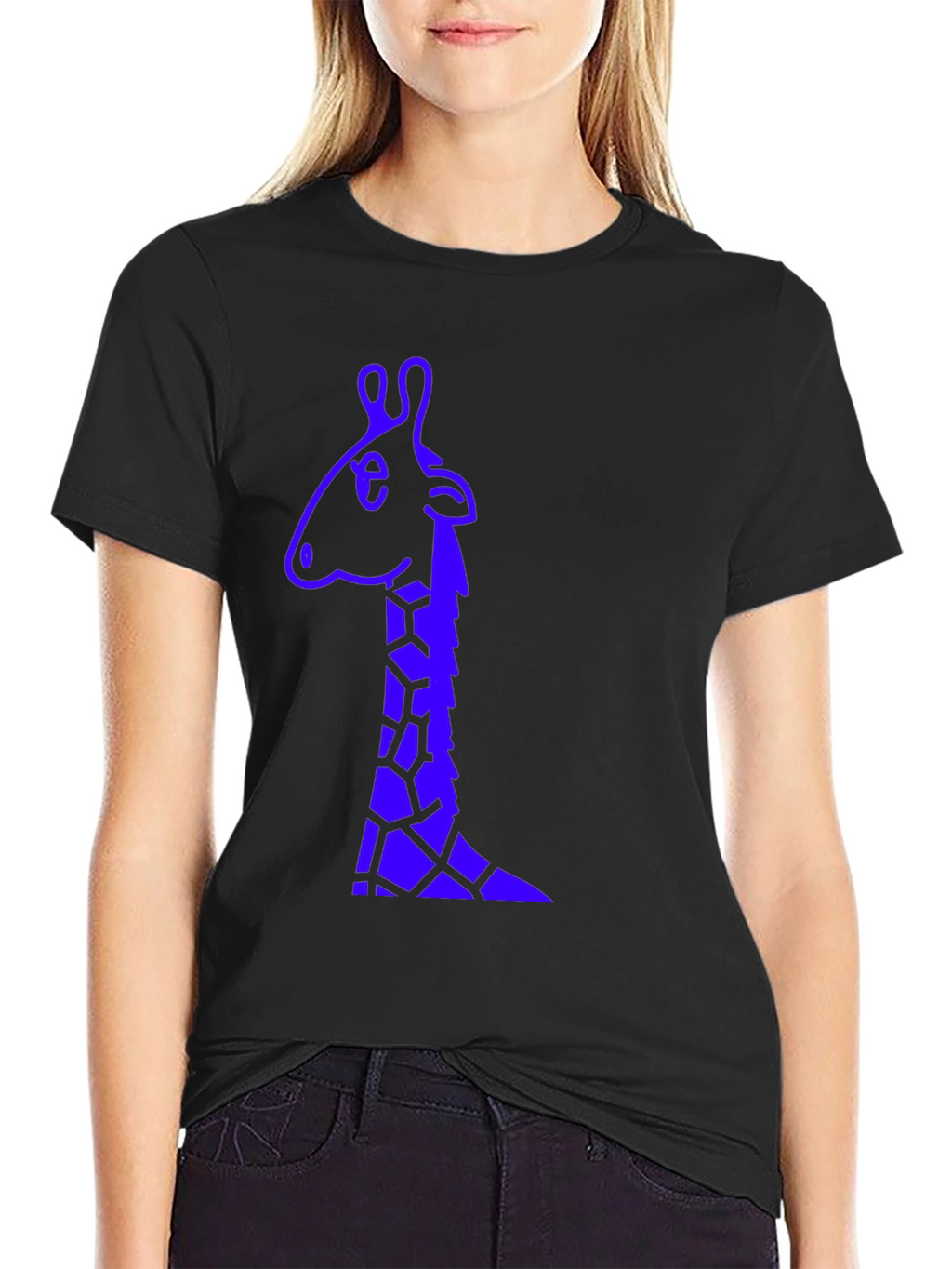 Giraffe Graphic T-Shirt - Mens Black Tee