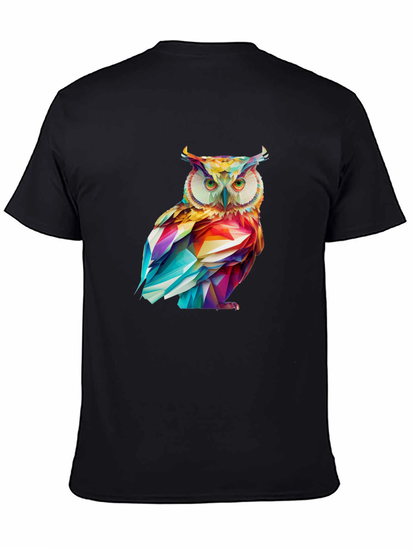 Geometric Owl Graphic Tee - Stylish Mens T-Shirt