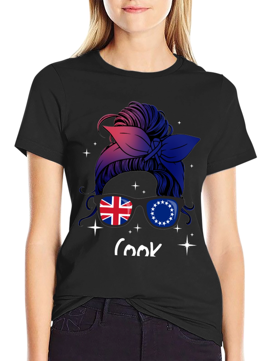 Cook Islands Messy Bun T-Shirt