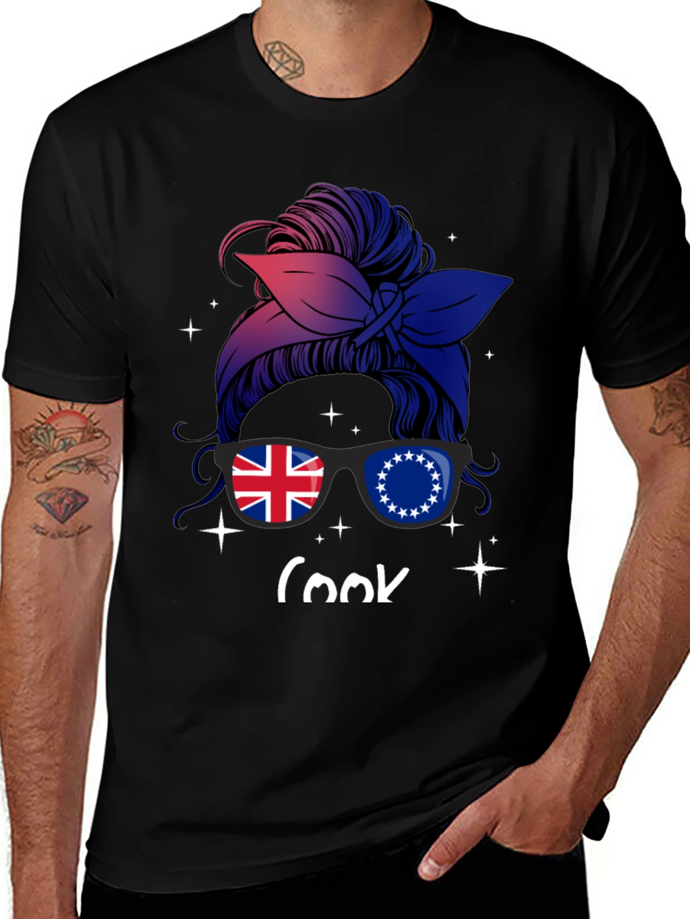 Cook Islands Messy Bun T-Shirt