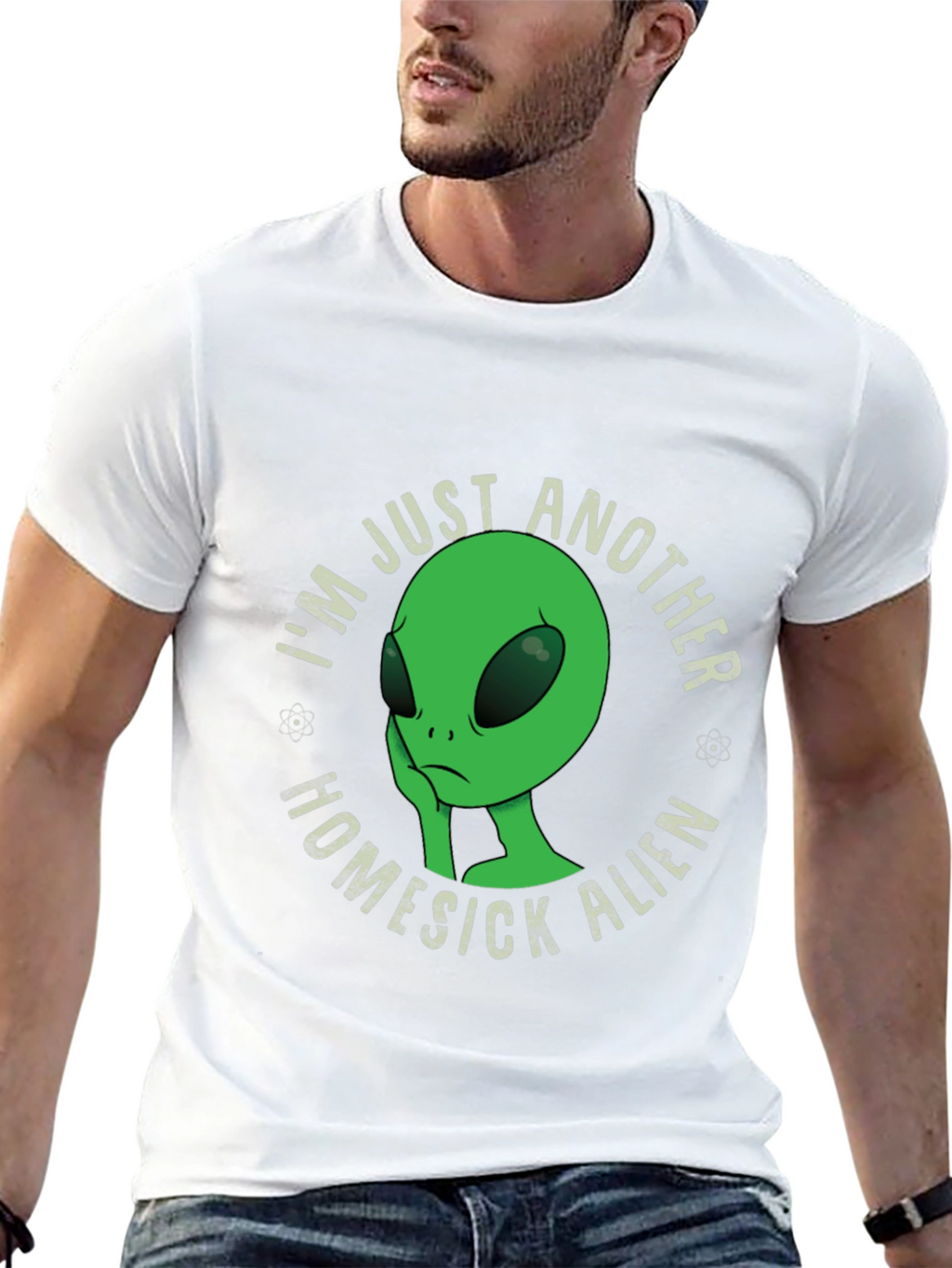 Homesick Alien Graphic T-Shirt - Black