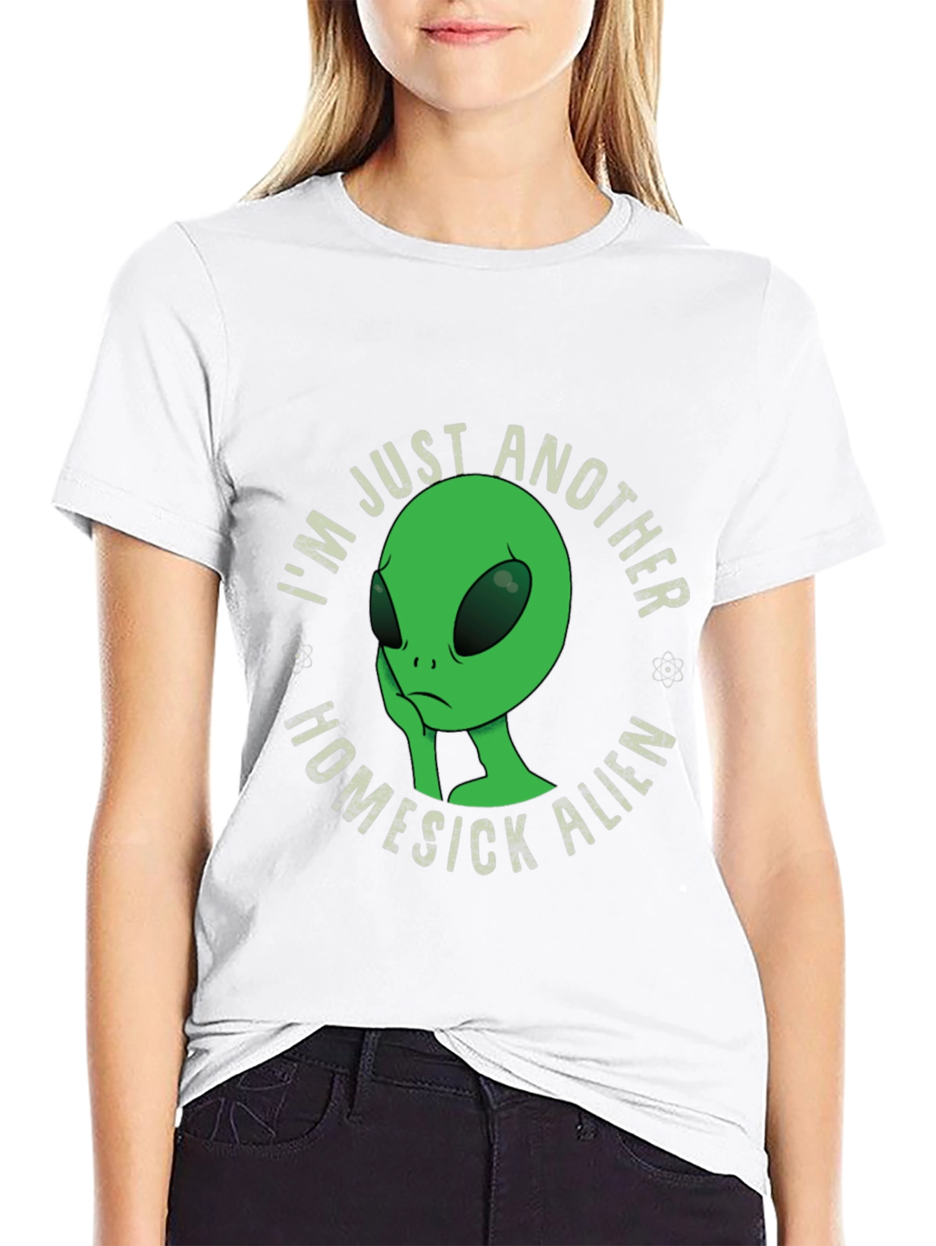 Homesick Alien Graphic T-Shirt - Black