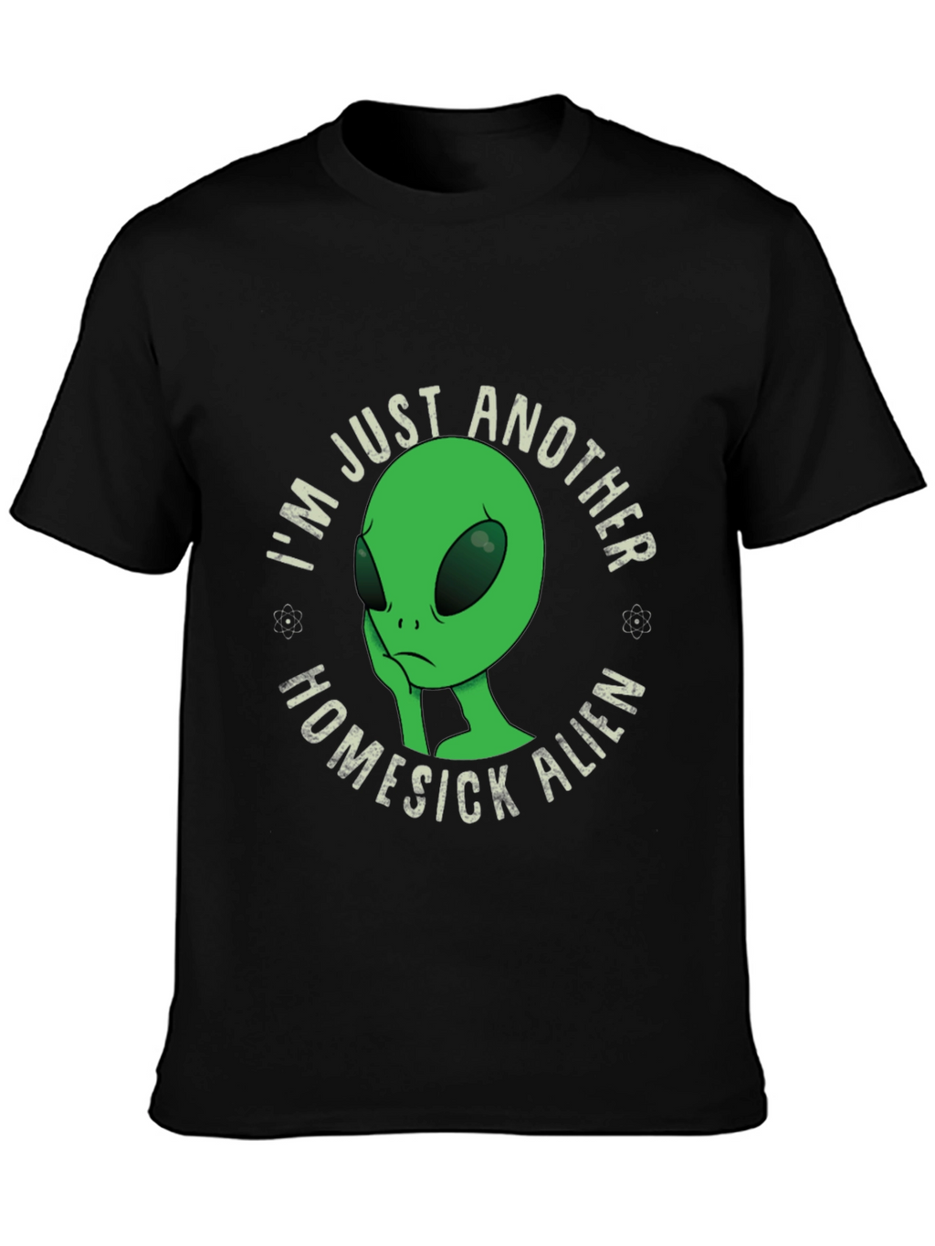 Homesick Alien Graphic T-Shirt - Black