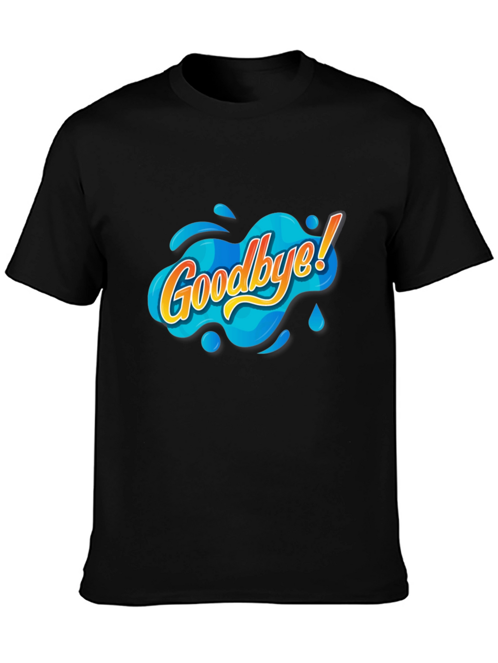 Goodbye Graphic Tee - Black Cotton T-Shirt