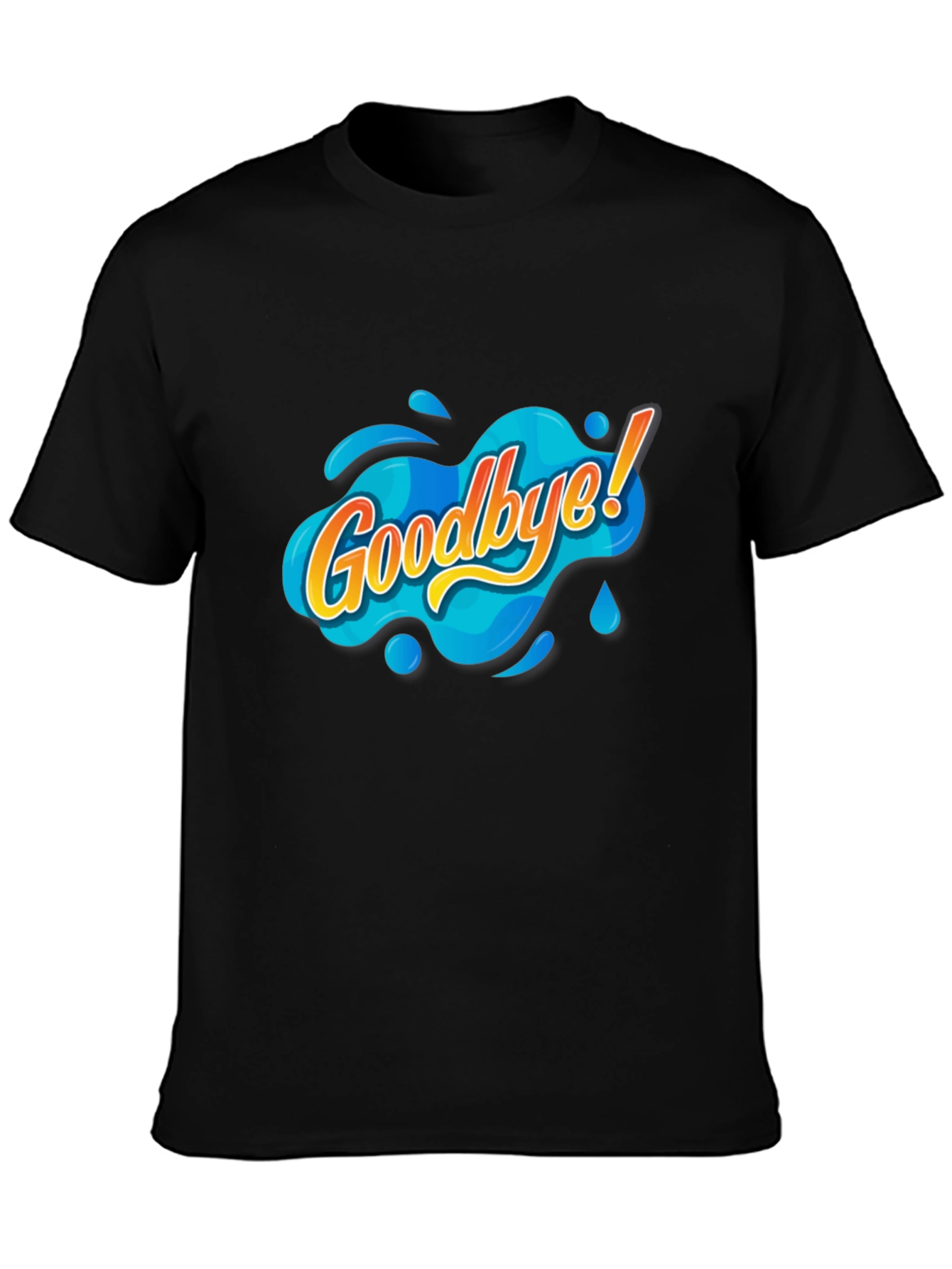 Goodbye Graphic Tee - Black Cotton T-Shirt