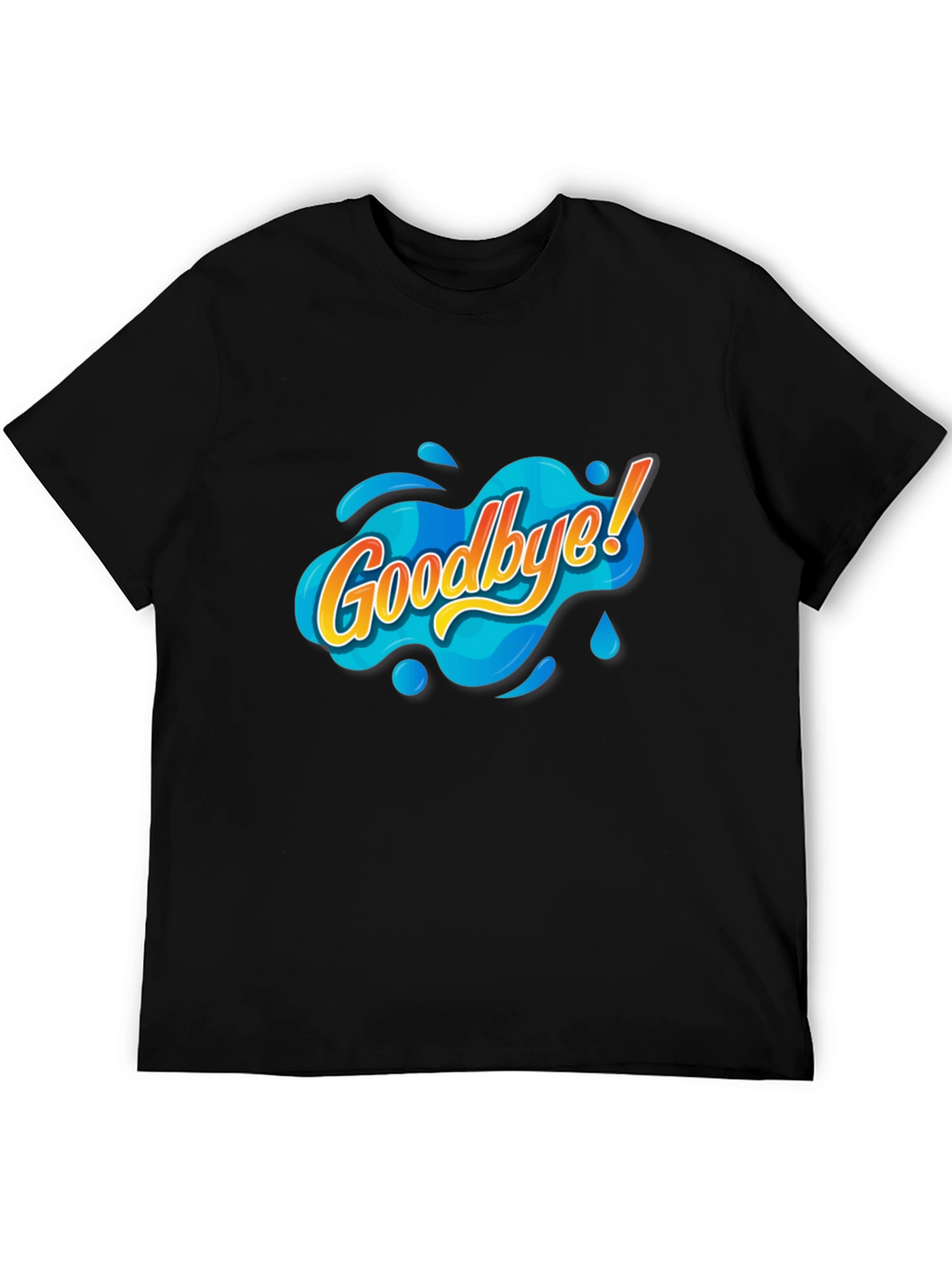 Goodbye Graphic Tee - Black Cotton T-Shirt