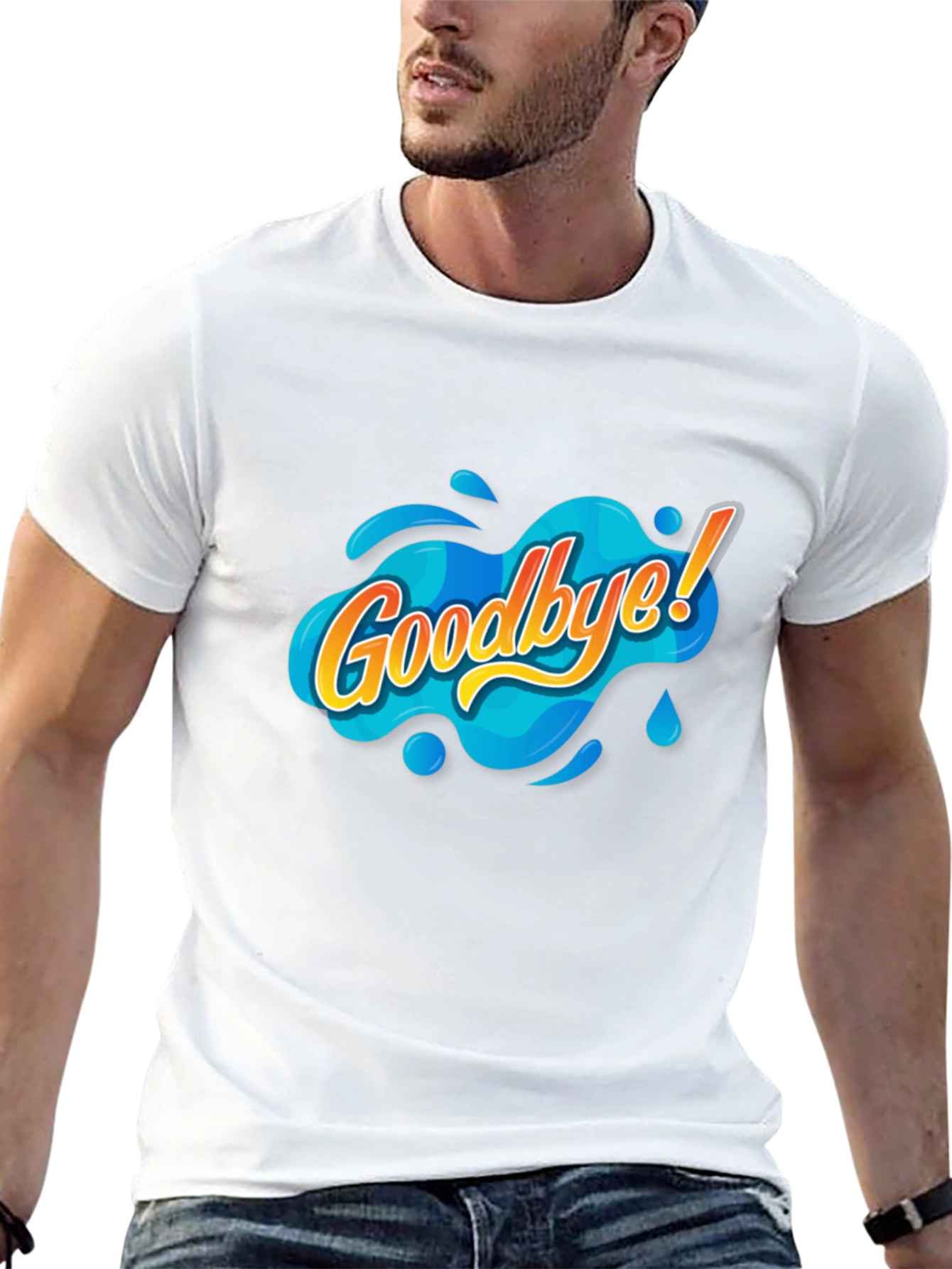 Goodbye Graphic Tee - Black Cotton T-Shirt