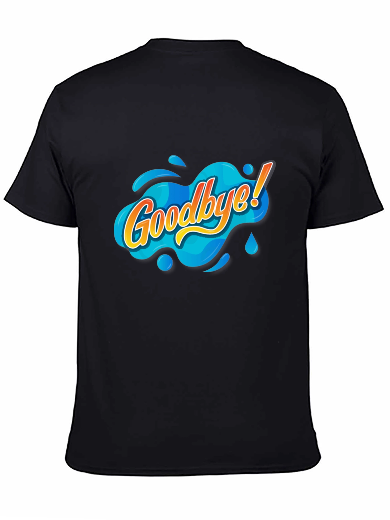 Goodbye Graphic Tee - Black Cotton T-Shirt