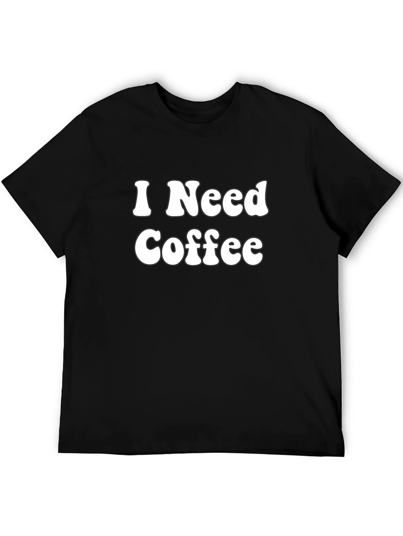 I Need Coffee Graphic Tee - Black