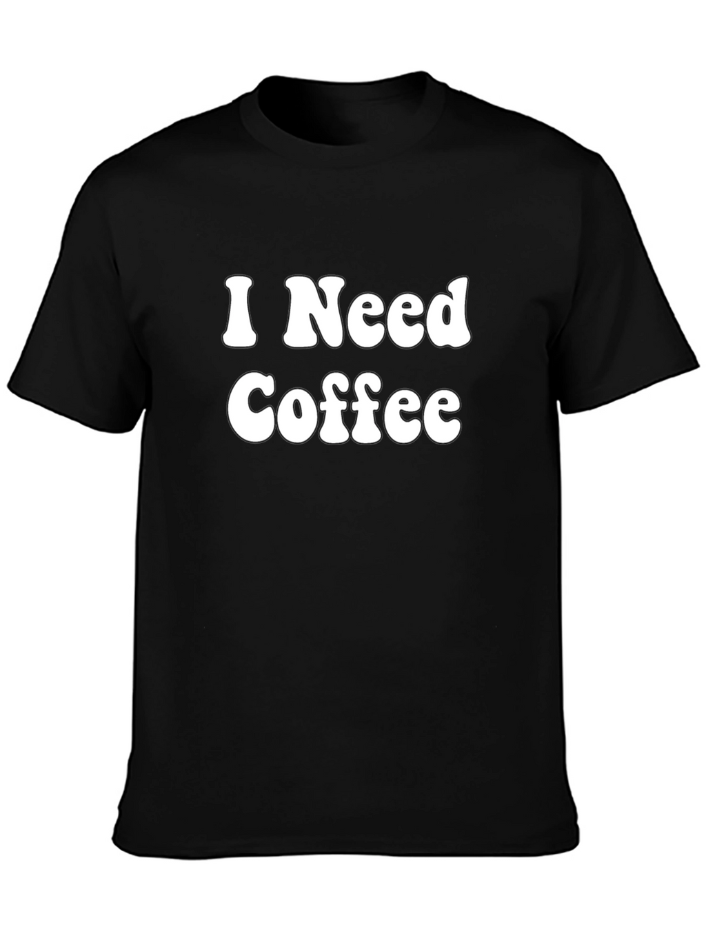 I Need Coffee Graphic Tee - Black