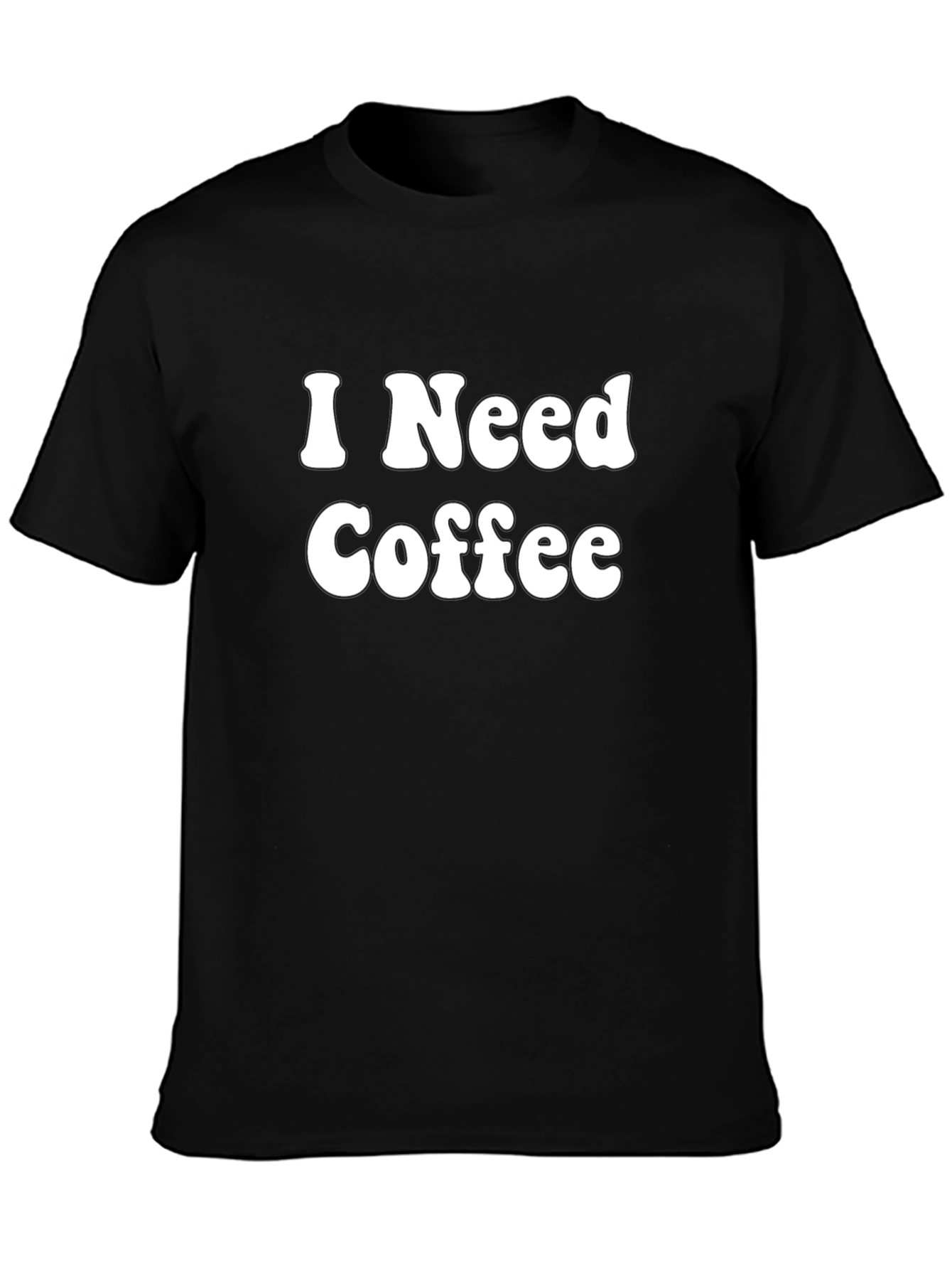 I Need Coffee Graphic Tee - Black