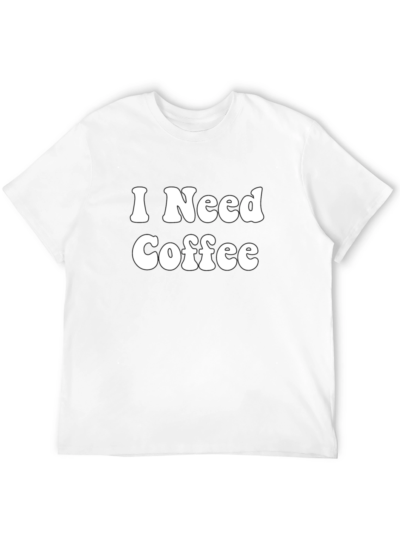 I Need Coffee Graphic Tee - Black