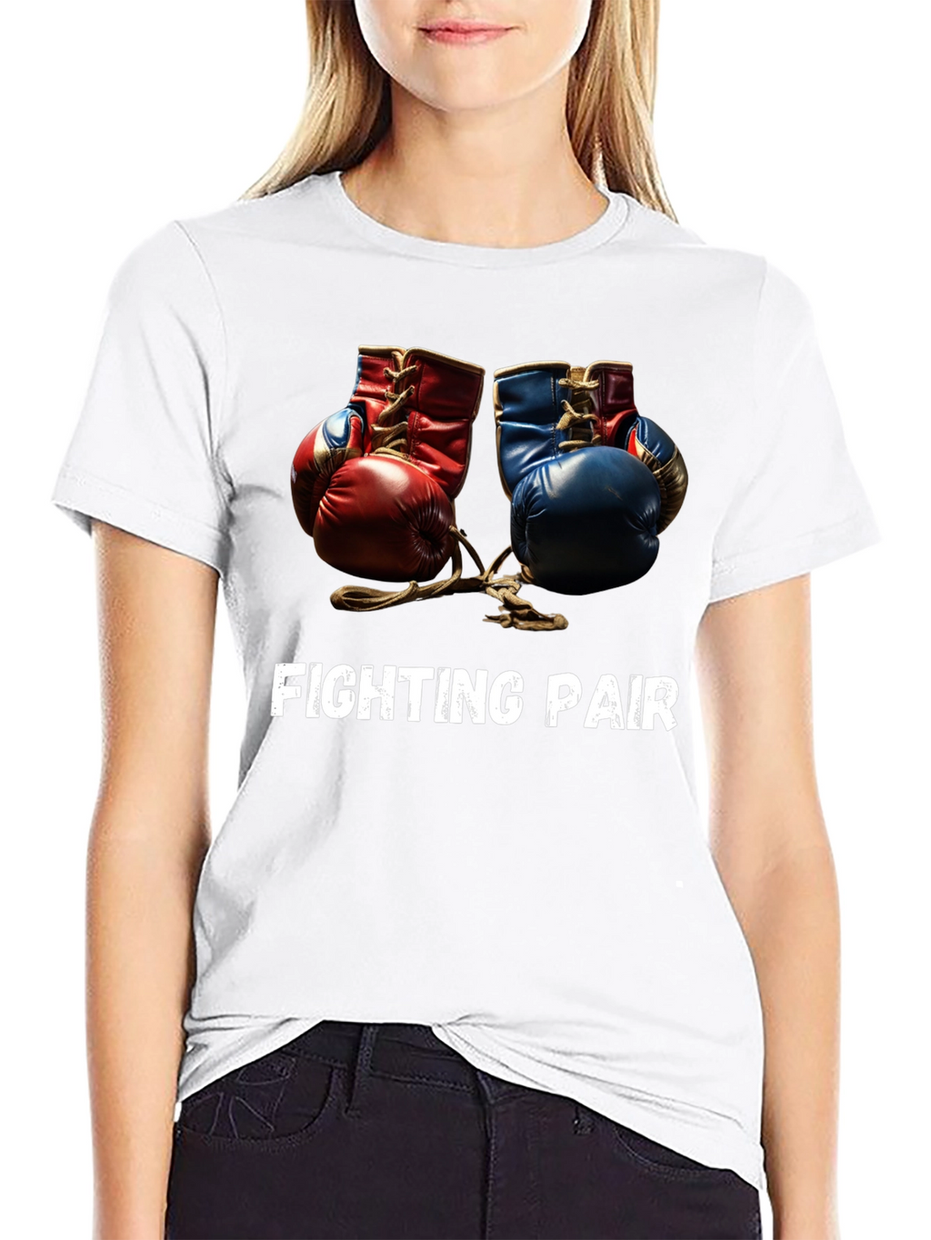 Fighting Pair Boxing Gloves Graphic Tee