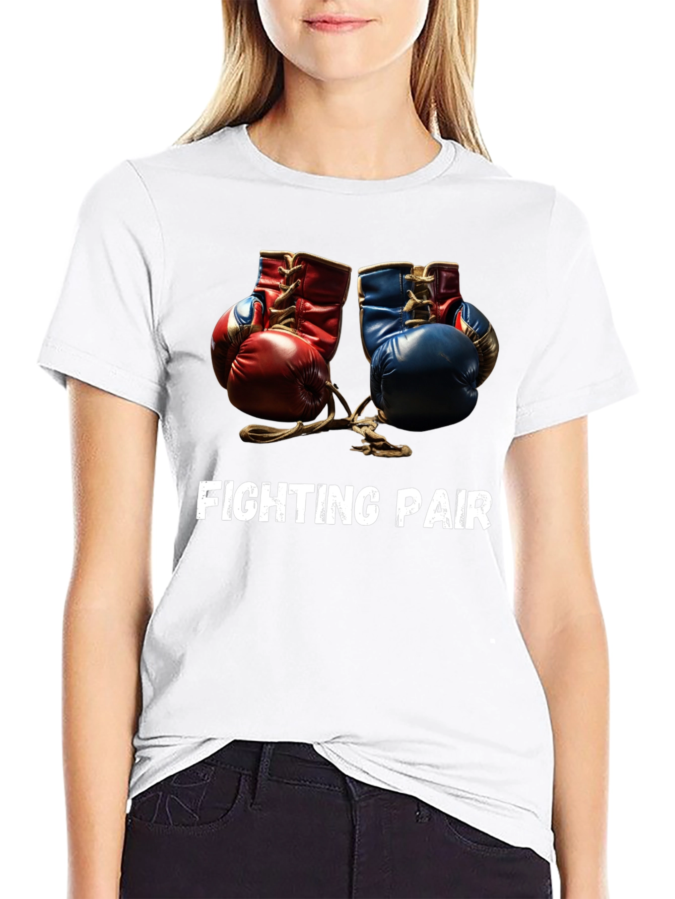 Fighting Pair Boxing Gloves Graphic Tee