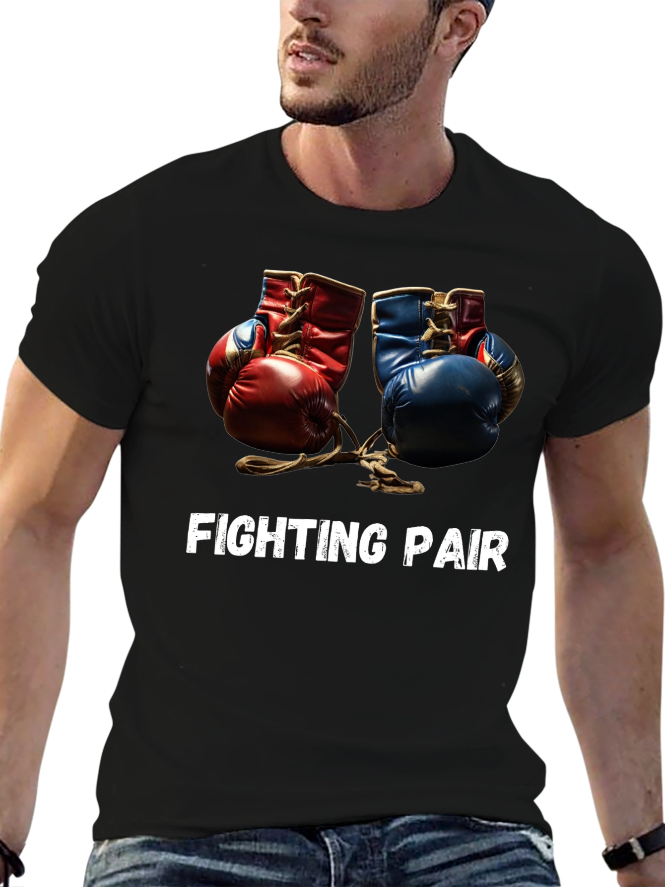 Fighting Pair Boxing Gloves Graphic Tee