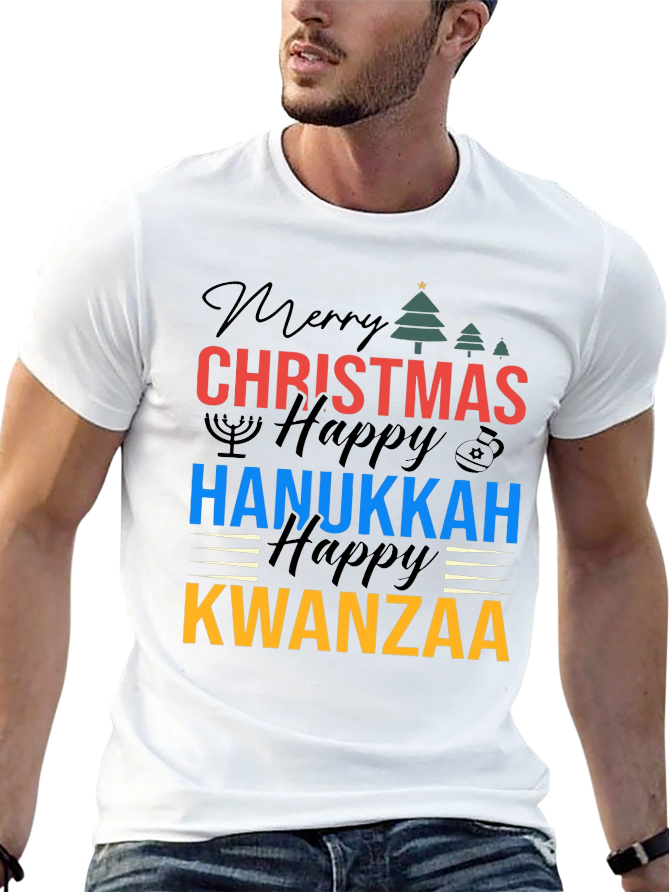 Holiday T-Shirt: Christmas Hanukkah Kwanzaa