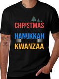 Holiday T-Shirt: Christmas Hanukkah Kwanzaa