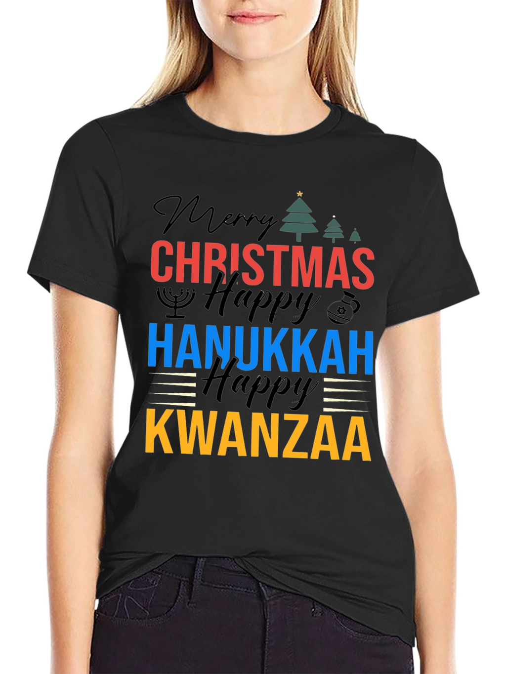 Holiday T-Shirt: Christmas Hanukkah Kwanzaa
