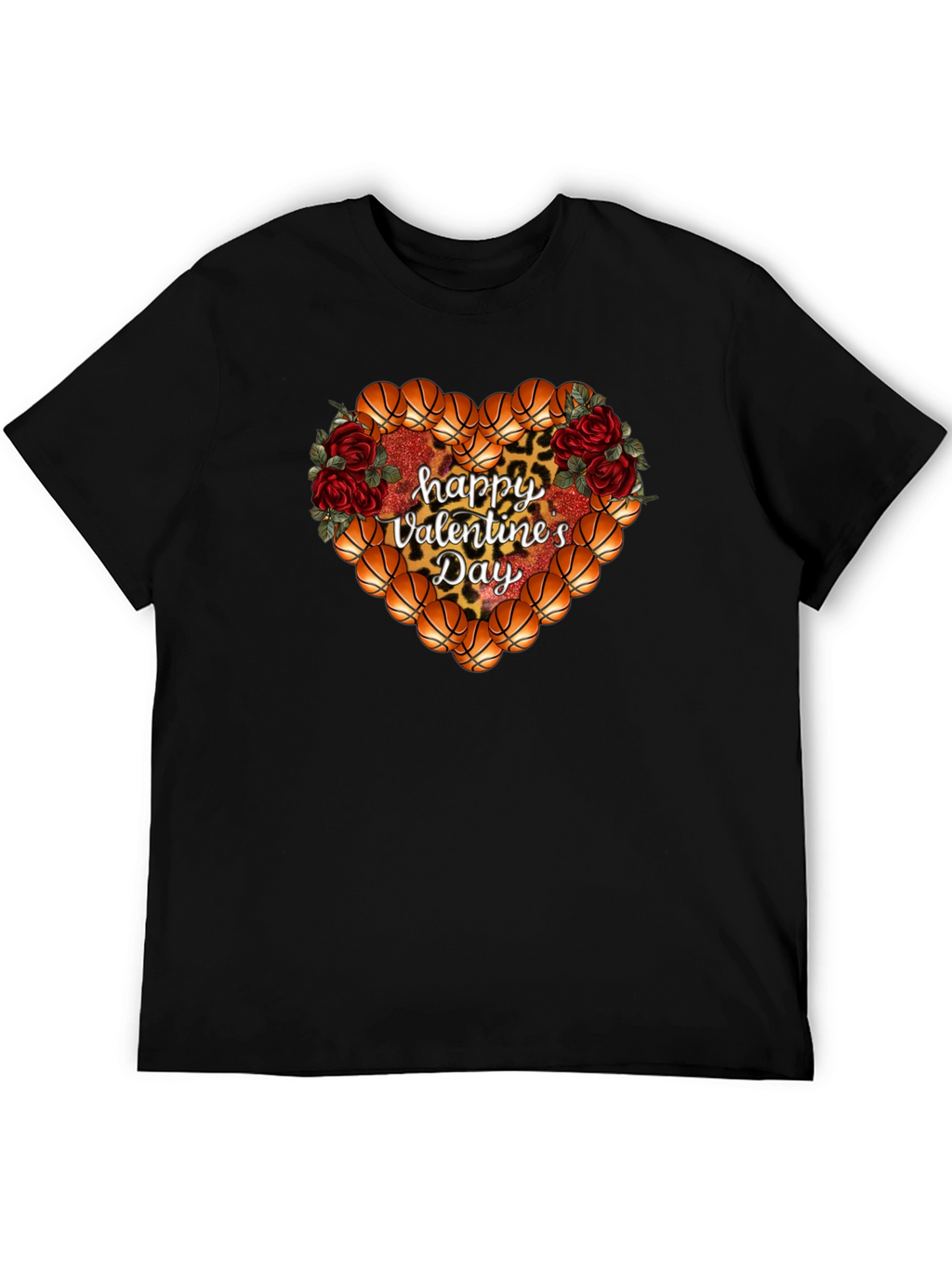 Basketball Heart Valentines Day T-Shirt