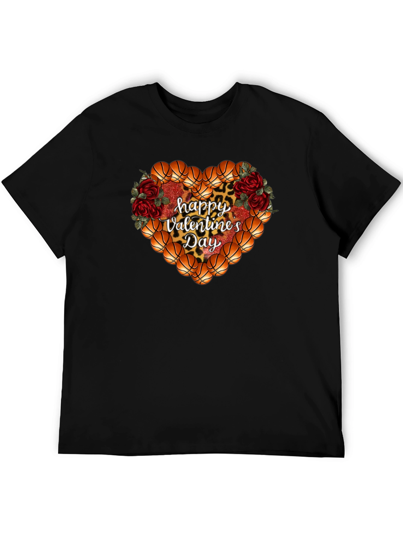 Basketball Heart Valentines Day T-Shirt