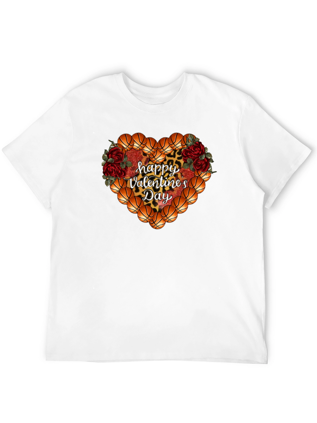 Basketball Heart Valentines Day T-Shirt