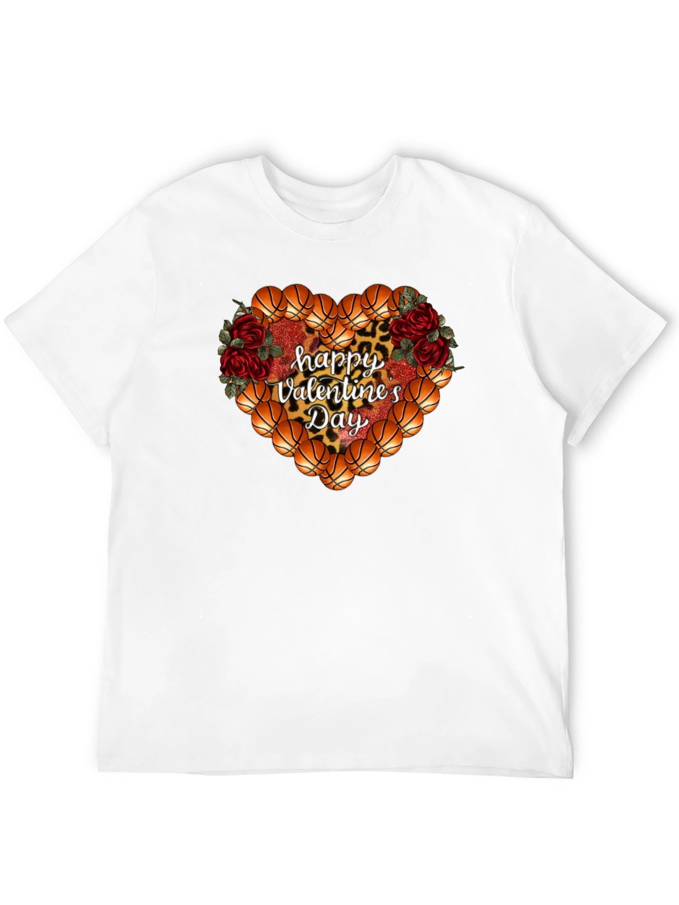 Basketball Heart Valentines Day T-Shirt