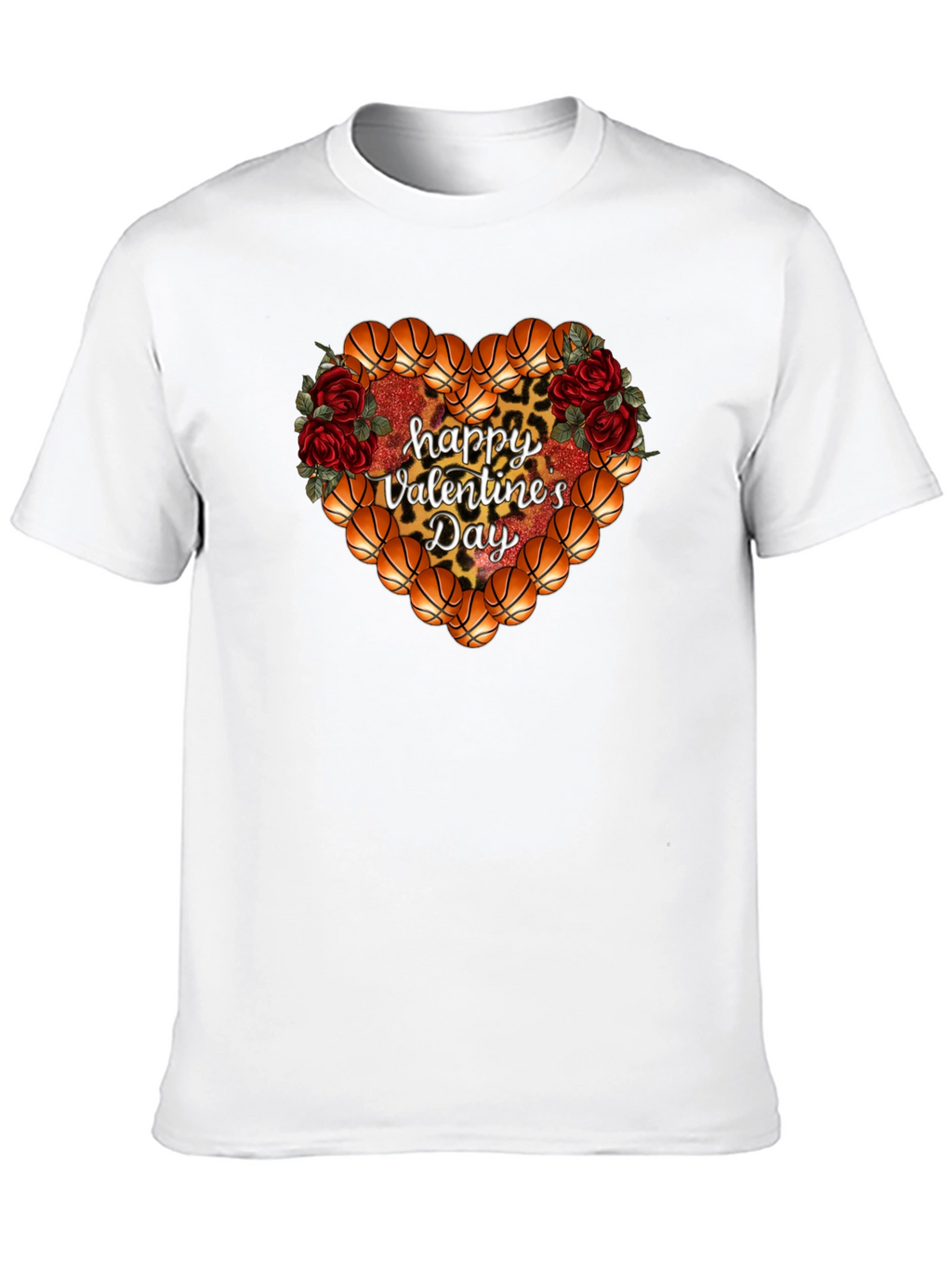 Basketball Heart Valentines Day T-Shirt