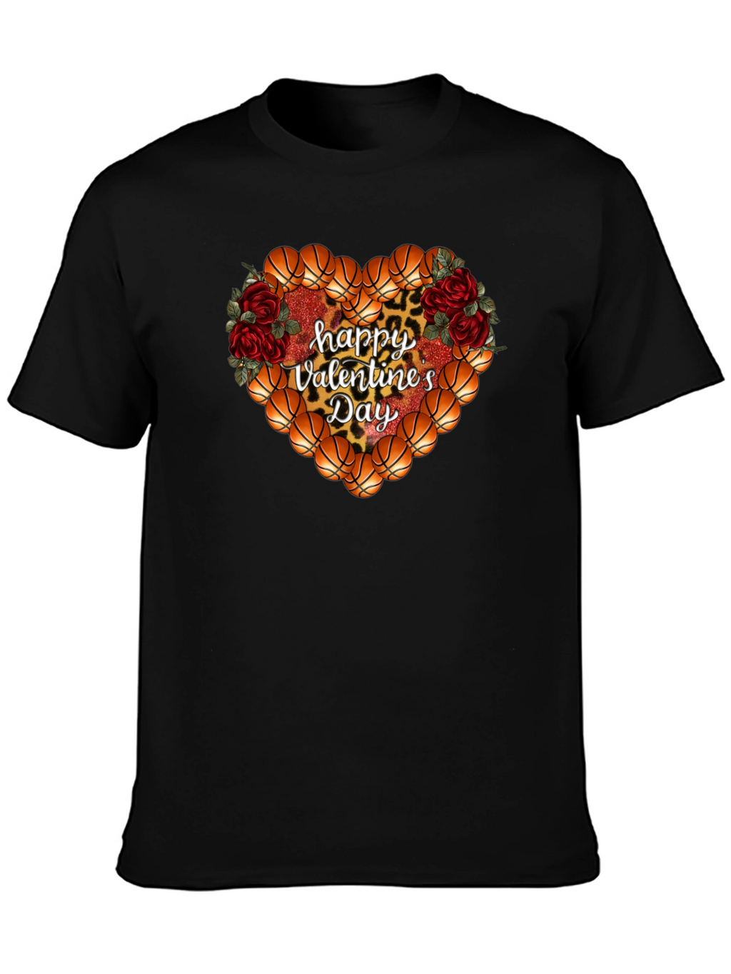 Basketball Heart Valentines Day T-Shirt