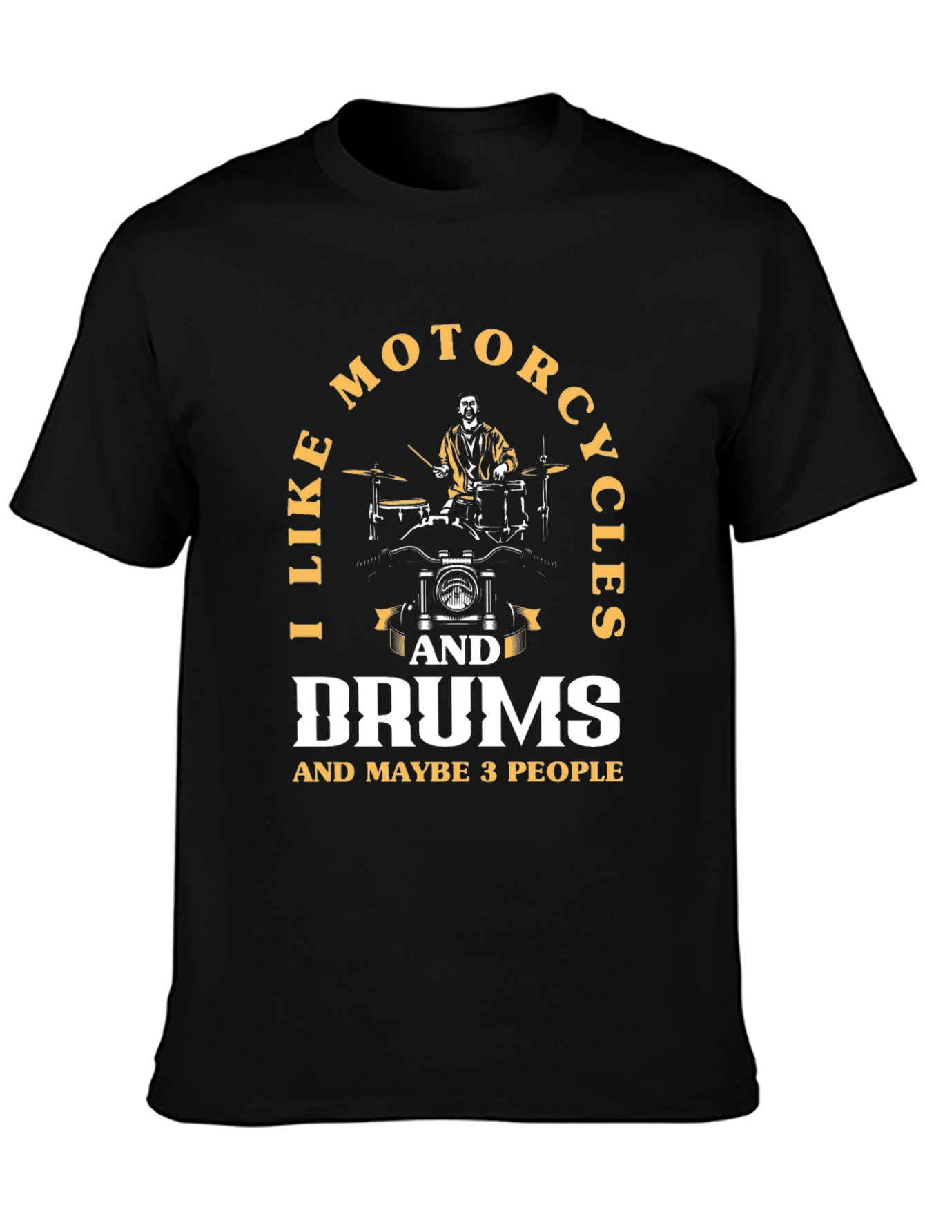 I Like Motorcycles & Drums Graphic Tee