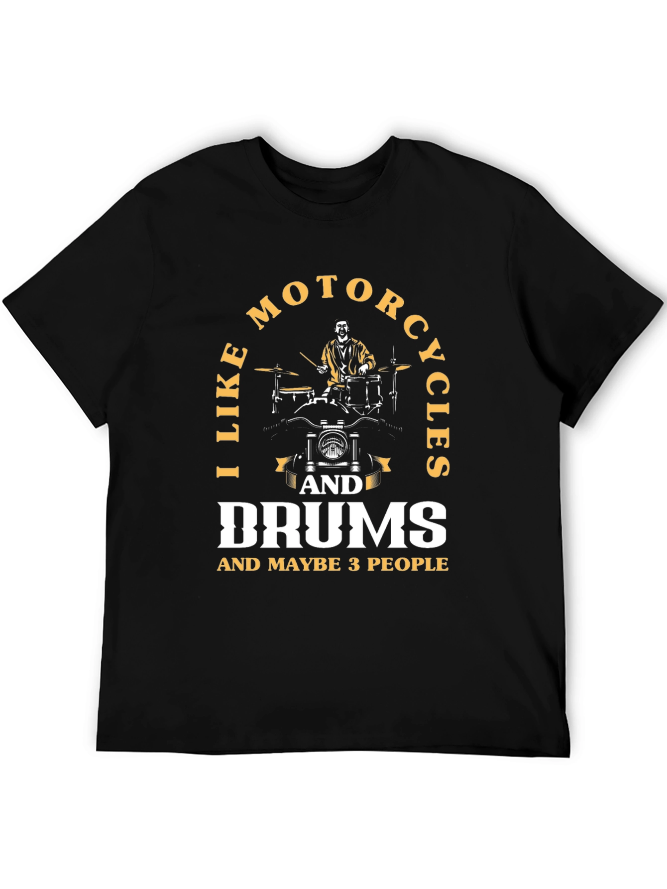 I Like Motorcycles & Drums Graphic Tee