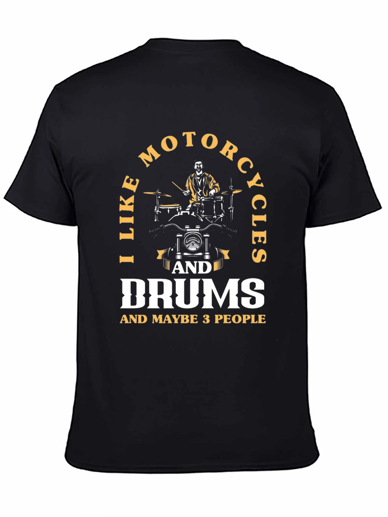 I Like Motorcycles & Drums Graphic Tee